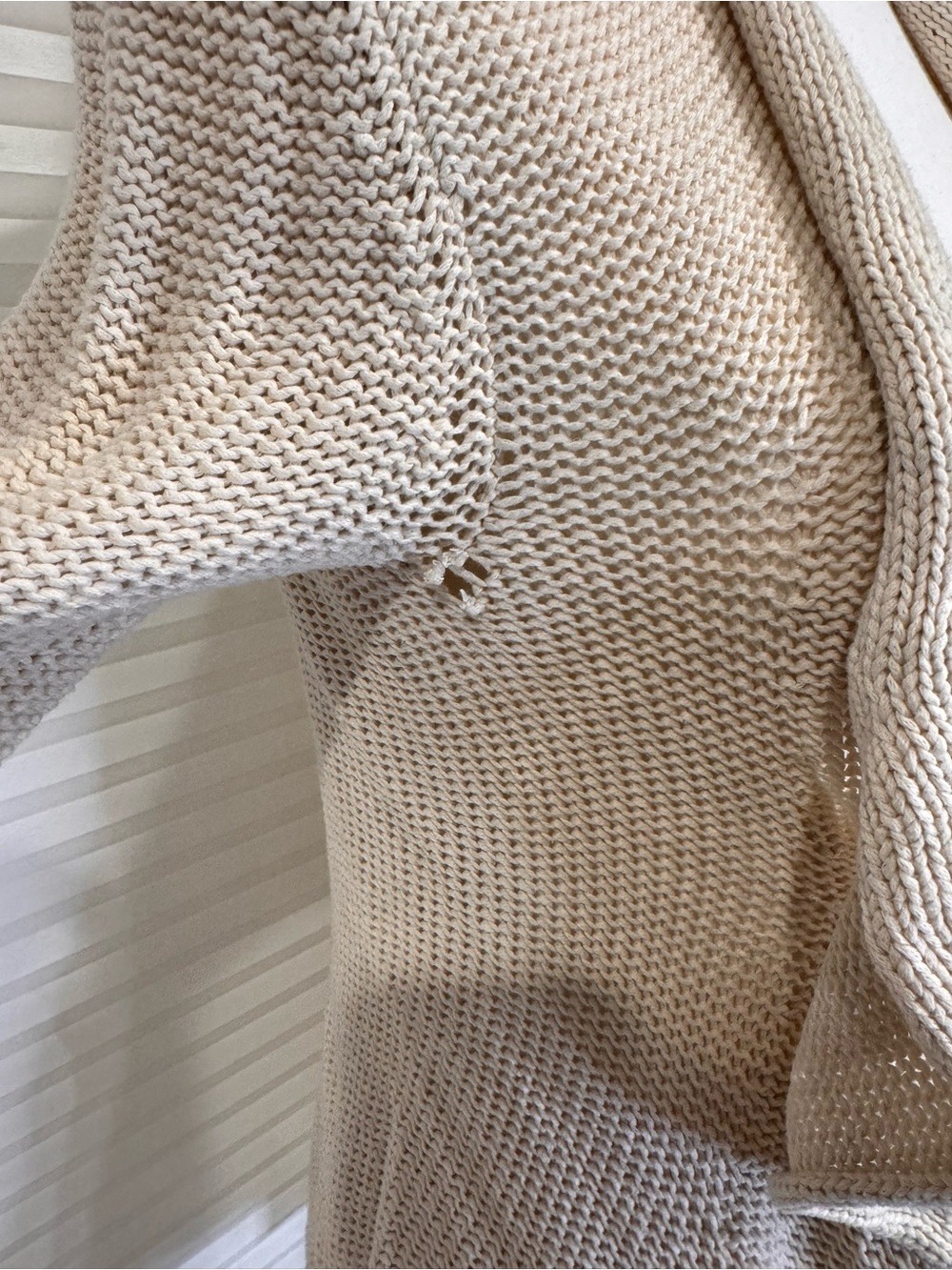 Free People Cream Waterfall Ruffle Open-Front Knit Cardigan 0981 - Picture 3 of 6